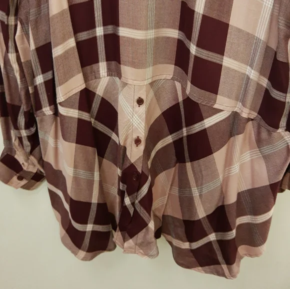 Catherines Plaid Blouse - Picture 3 of 4